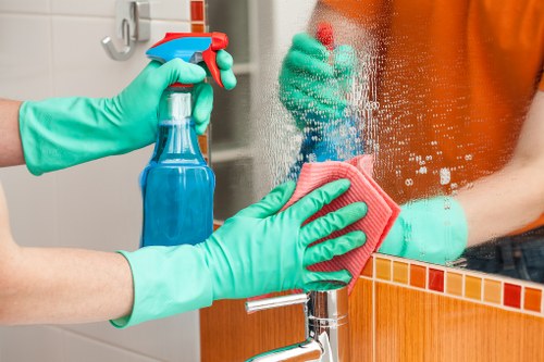 Carpet cleaning team using sustainable practices in Merton