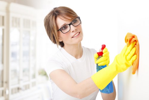 Professional cleaners in Merton maintaining a spotless home interior
