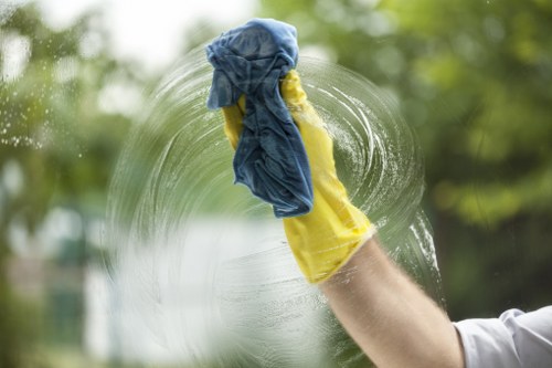 Team maintaining a safe and professional cleaning environment