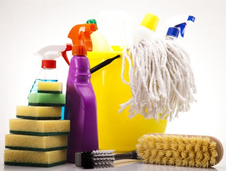 Domestic cleaners in Merton cleaning a bright living room