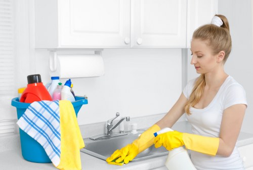 Local upholstery cleaning service in Merton treating fabric chairs